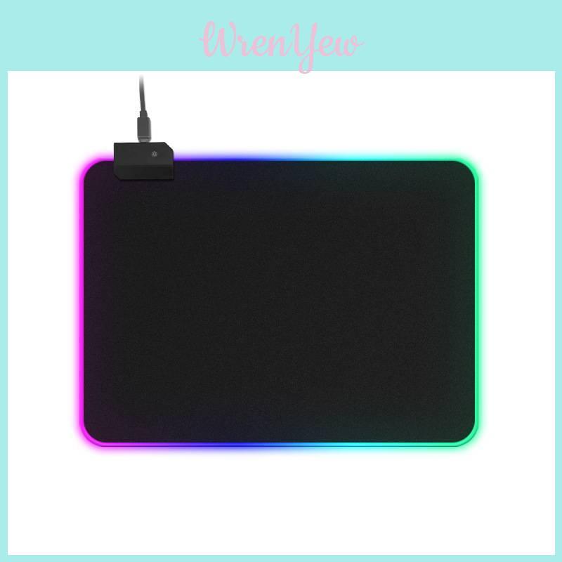Gaming Rgb Mouse Pad With Led Lighting Non Slip Rubber Desk Mat Large Size For Esports And Office