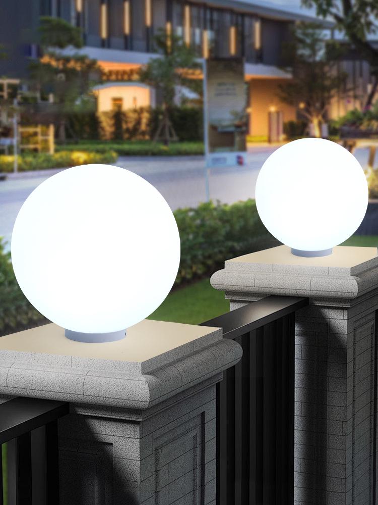Waterproof Outdoor Solar Moon Lights for Courtyard, Gate, Garden, and Fence Pillars