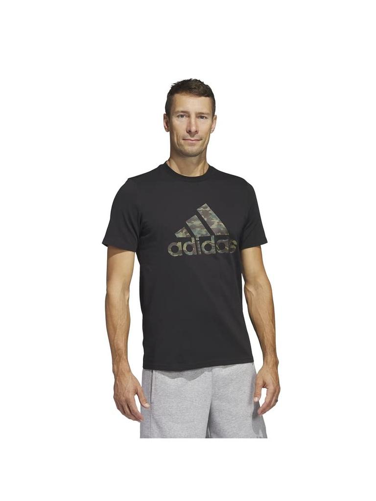 Adidas Men's Camo Short Sleeve T-Shirt EKH83, Black (HS3215), Size L