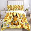 Garfield Adventures Bedding 3 Piece Set HD Print Duvet Cover Pillowcases for Teens Adult Bedroom Decoration Christmas Gift