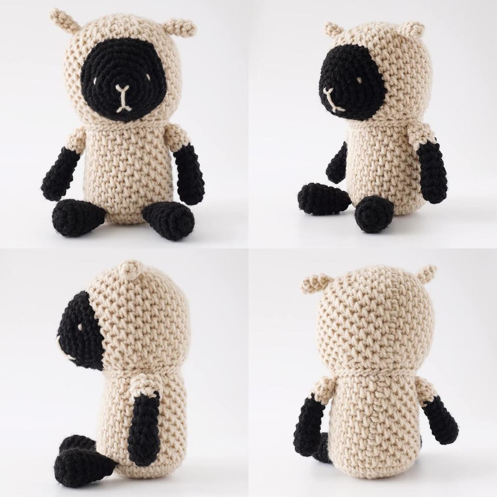 Raw Wool Knitting Kit #8-12L Round Head Sheep