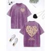 Art Love Describe Of Authent Prints Washed T-Shirt Women Cotton Oversize Tops Street Distressed O-Neck T Shirt Clothes