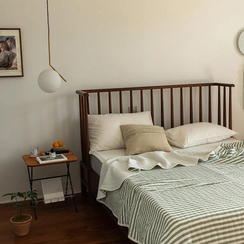 Summer Knitted Cotton Quilt - 100% Tianzhu Cotton, Cooling Blanket For Bare Sleep & Air-Con (Breathable & Lightweight)