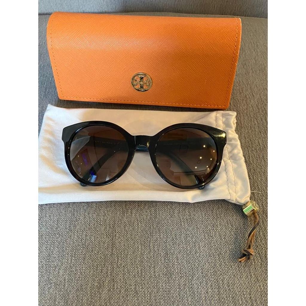 Used Today's price drop Tory Burch Cat Eye Brown Sunglasses Frame Blue