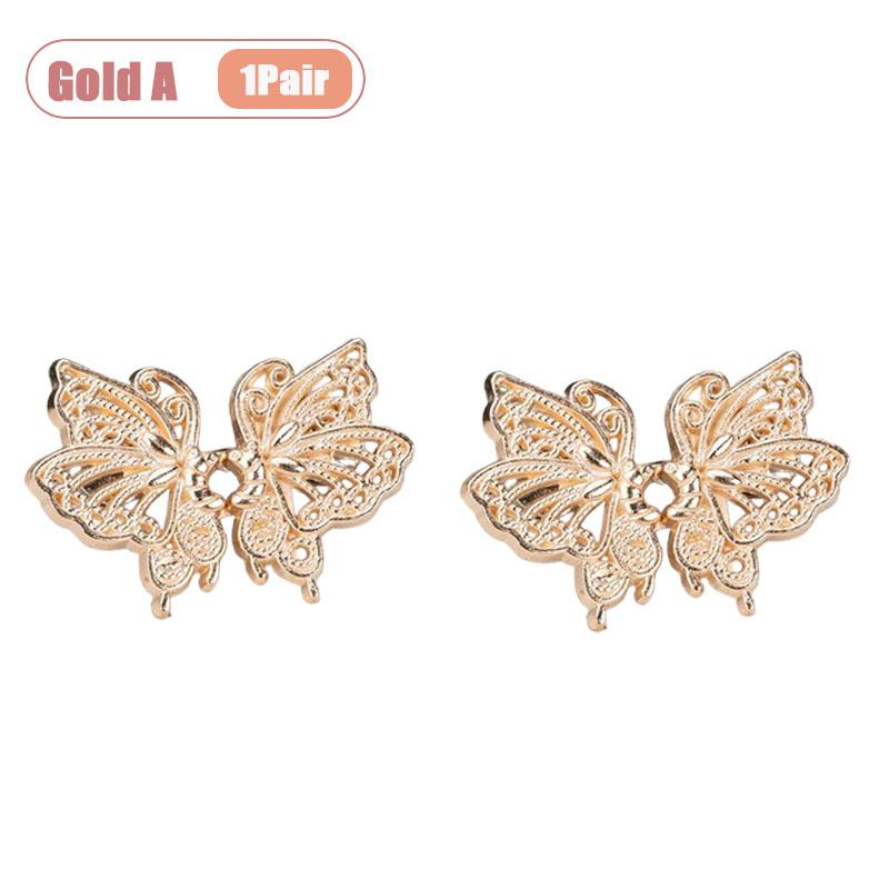 

1-10Pairs No Sew No Tool Jeans Waist Button Butterfly Adjustable Waist Tightener for Loose Pants Quick Fastener Buckle