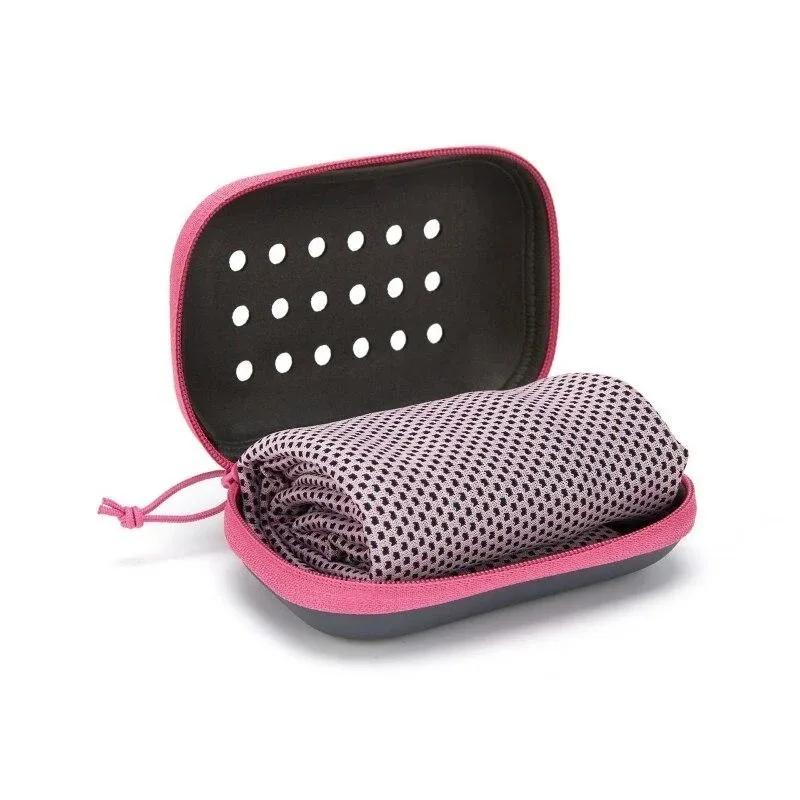Cooling Towel Soft Clearance Quick Drying Breathable Chilly Sweat Absorption Cold Towel with Storage Box Sports Running Yoga Gym
