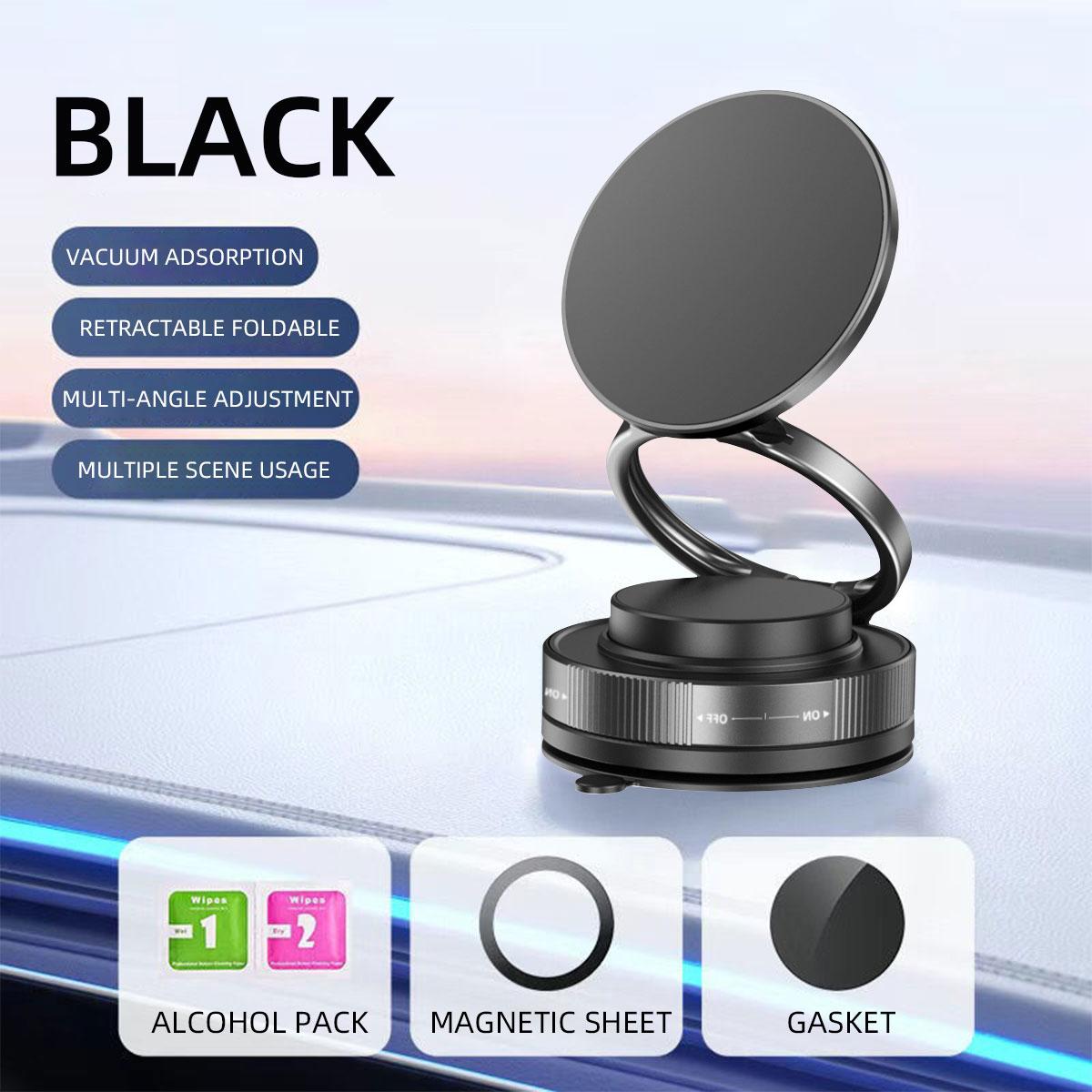 

Car Phone Holder upgrade 360° Rotatable vacuum magnetic bracket Car Mount For iPhone Huawei Xiaomi Kitchen Phone Holder Black чёрный