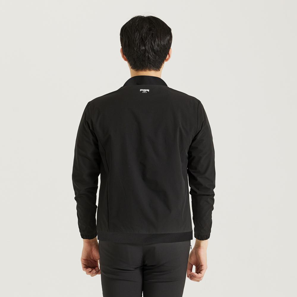 Pgr Zip-Up Windbreaker Jacket Black Gw-342