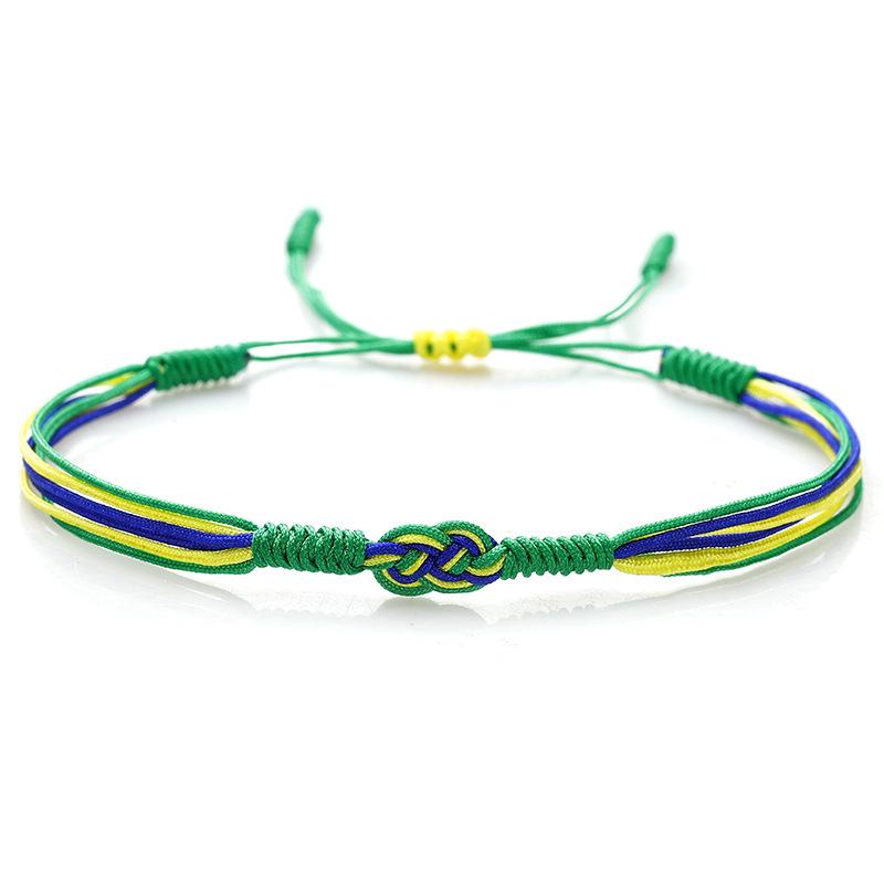 10 Colors Flag Colored Bracelet Unisex Handmade Weaven String Braslet Prayer Meditation Lucky Fabric Braclet Couple Brazalete
