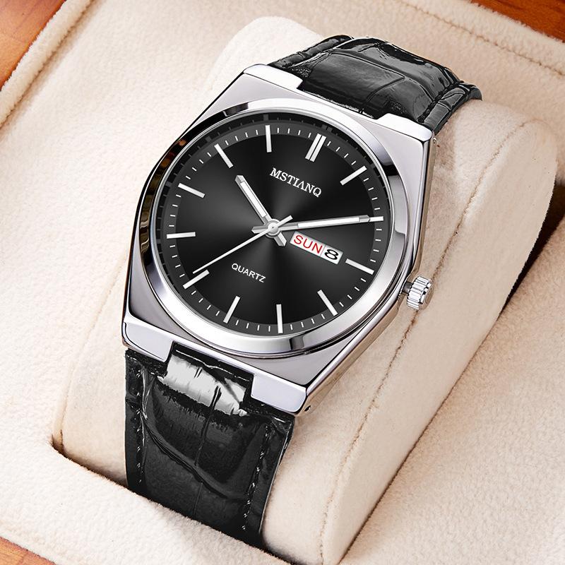 Elegant Atmospheric Watch Men'S Business Casual Double Calendar Boys' Luminous Quartz Watch Men'S