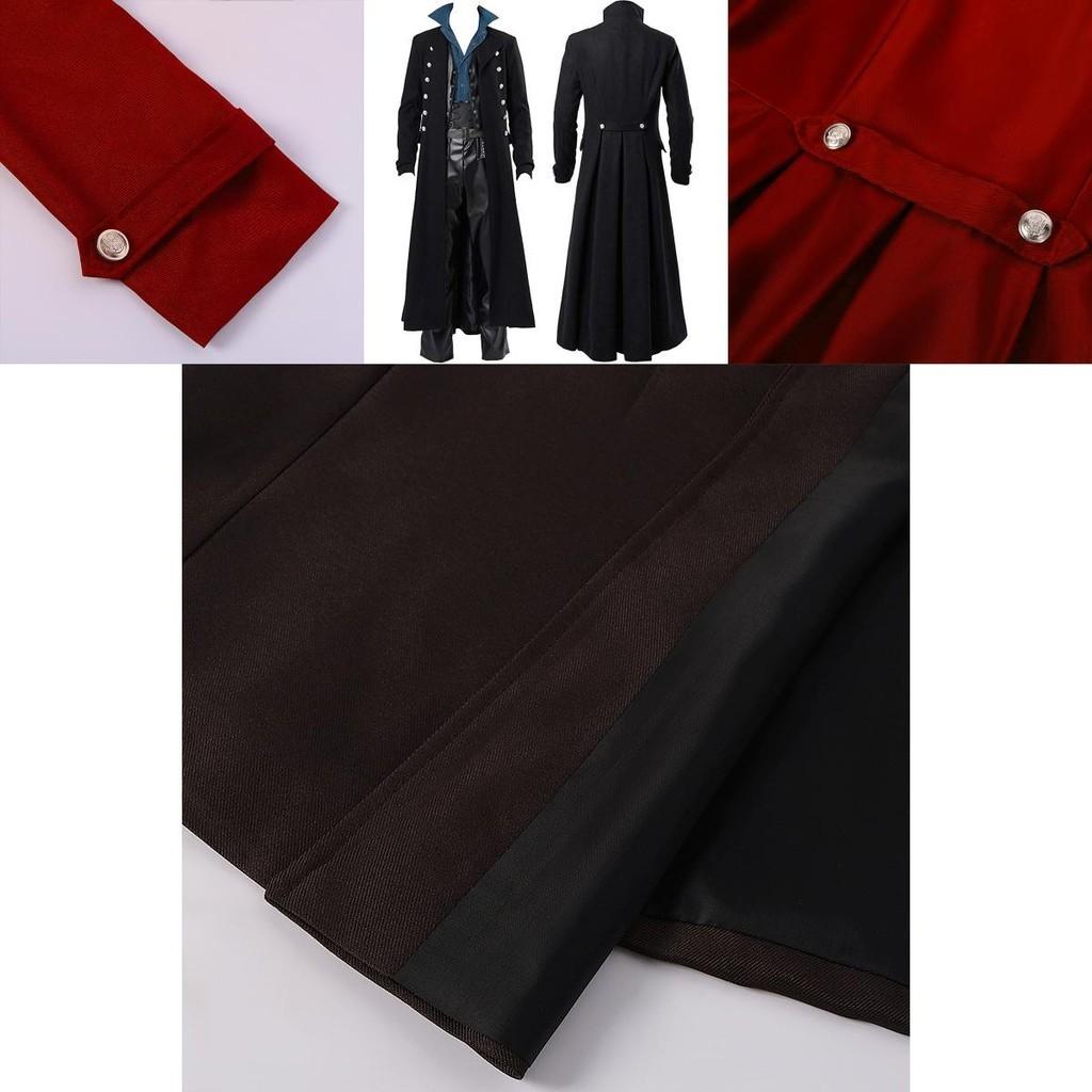 Men's Steampunk Retro Jacket Gothic Victorian Frog Coat Halloween Costume Manyi Fashion
