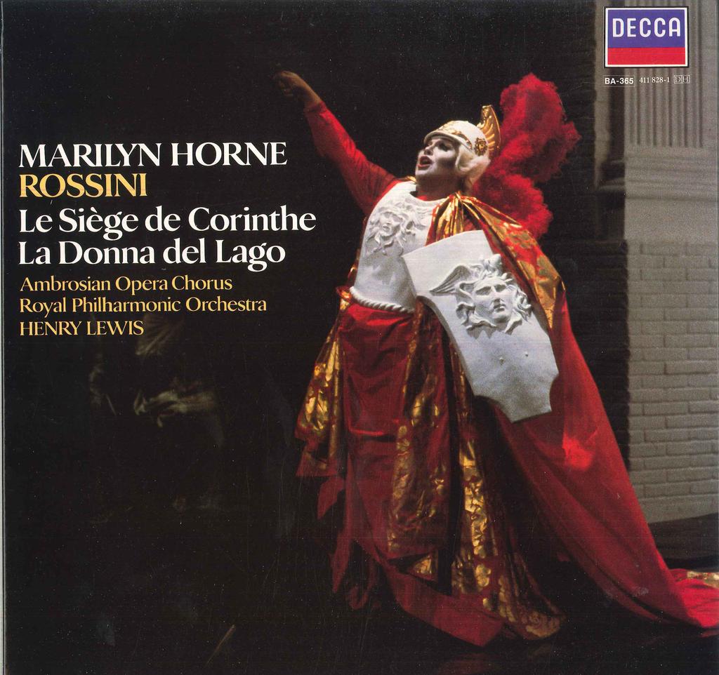 LP Record ROSSINI, MARILYN HORNE, AMBROSIAN O - Le Siege De Corinthe / La Donna Del 4118281 DECCA Germany Classical Used