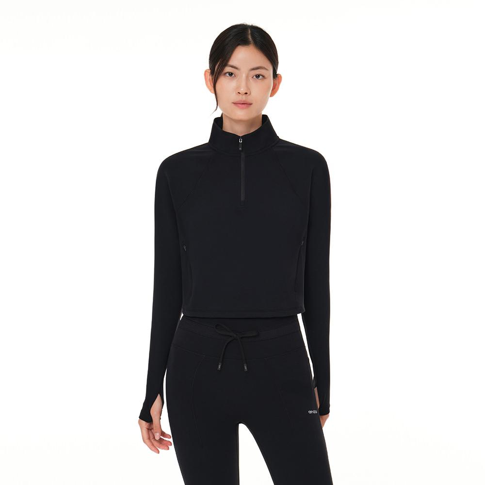 ANDAR Lillaire Fleece-Lined Crop Half Zip