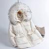 Raccoon Big Fur Collar Tooling Down Jacket Women's Winter Fashion Thickened Placket Sticker Warm Small Pie Overcome