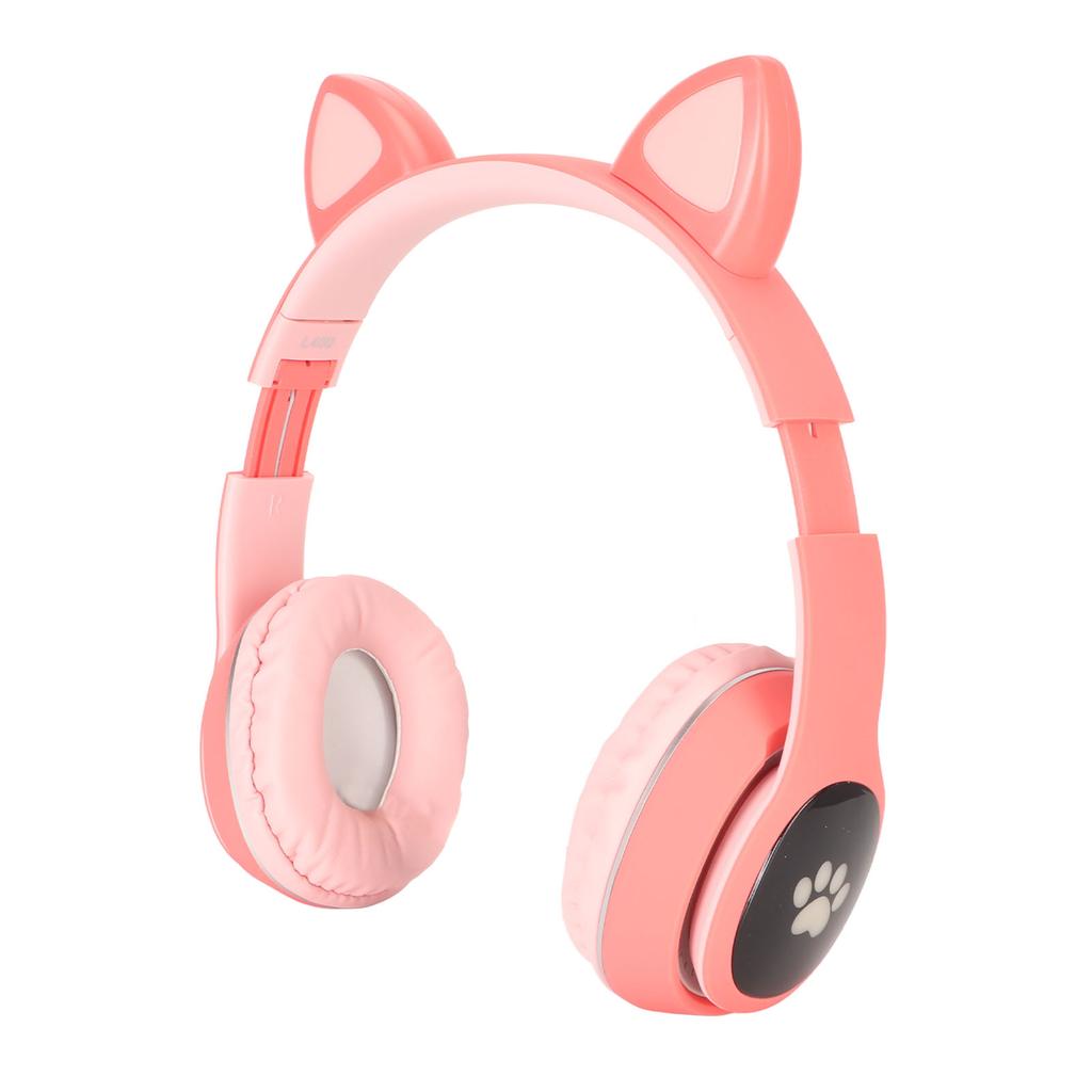 Cat Ear Gaming Headset Bluetooth Support Small Memory Card LINEIN Mode Gaming Headphone with LED Mic