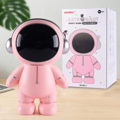 Astronaut Prasátko Bankovka na mince Kosmonaut Pokladnička Astronaut Figurka Dekor Stolní plastika Socha