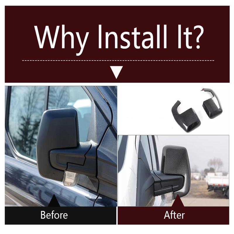 For Ford TRANSIT  2024 2025 Car Rear Door Bowl  / Rearview Mirror Cap Case / Door Handle Cover Trim Carbon Fiber Accessories