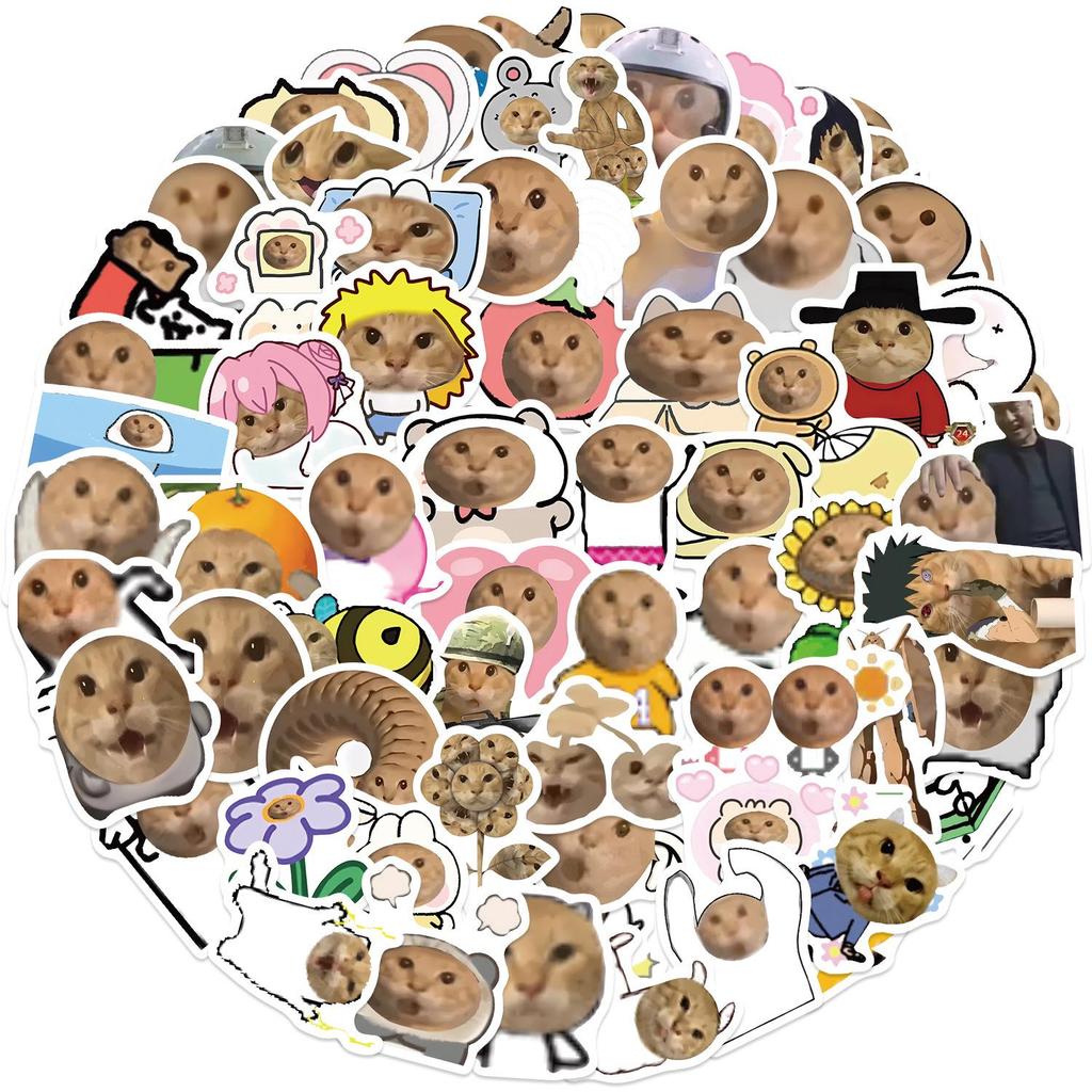 70 Sheets of Spider Elder Cat Emoji Cartoon Stickers - Waterproof, DIY Decoration for Mobile and Tablet