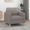 Vidaxl Armchair, Taupe, 60 Cm, Upholstered In Fabric