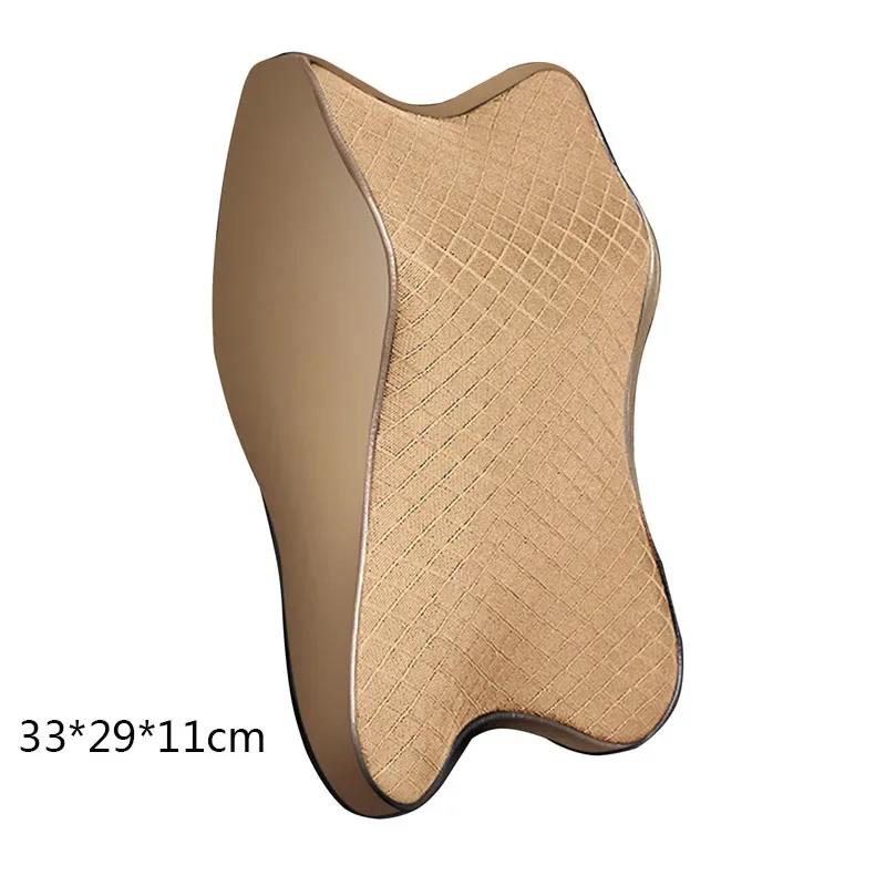 Car Neck Cushion Seat Pillow Headrest Lumbar Support for Back Pain Relief Office Chair Memory Foam Ergonomic Design