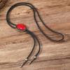 Western Cowboy Bolo Tie Gemstones Necktie Necklace Costume for Sweater American Bolo Tie Western Jewelry
