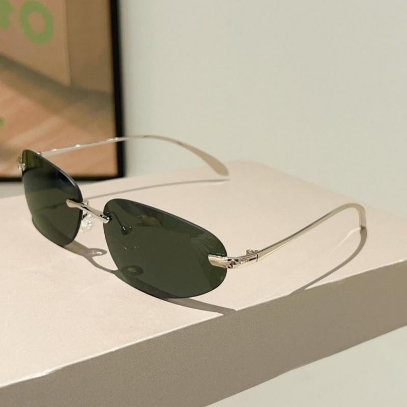 Y2k Rimless Sunglasses Women  New Fashion Cat Eye Casual Decor Shades Trendy Stylish Vintage Brand Design Sun Glasses