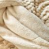 Thick Double-Layer Lamb Plush Solid Blanket Faux Fur Throw Quilted Shawl for Winter Air Conditioning Blankets for Home Travel