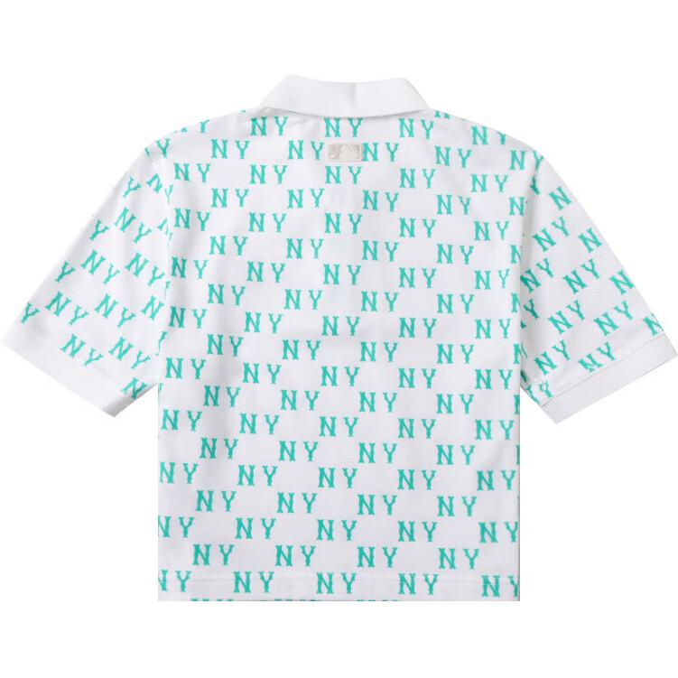 New MLB New York Yankees Polo Shirt Women's Ecru 3FPQM0143-50WHS