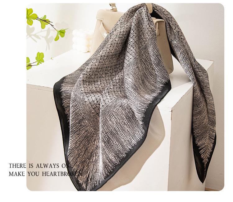 High-Quality Women's Silk Scarf: Elegant, Versatile Neck Warmer for Autumn and Winter