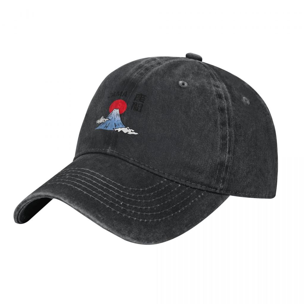 ZAMA v Kanji s horou Fudži a vycházejícím sluncem Baseballová čepice Jedinečné klobouky turistický klobouk námořnická čepice pro Unisex Klobouk na koně Unisex čepice Dámské