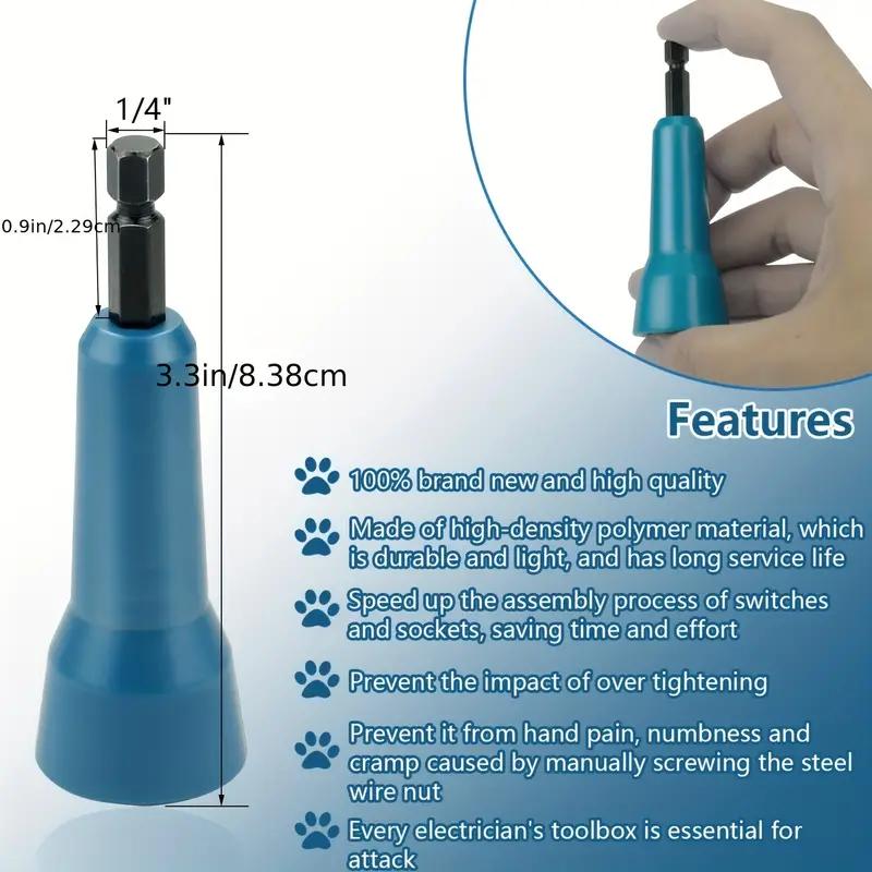 

1pc Wire Twisting Spinner, Spin-Twist Wire Connector Socket, Wire Twist Tool темно-синього кольору