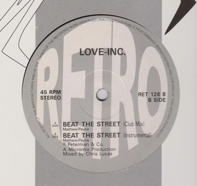 12-Zoll Schallplatte LOVEINC Beat The Street RET126 RETRO 1990 UK Dance Electronica Gebraucht