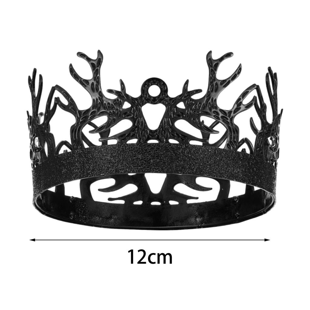 Black Gothic Crown Princess Modern Headdress Cake Topper Hairband for Anniversary