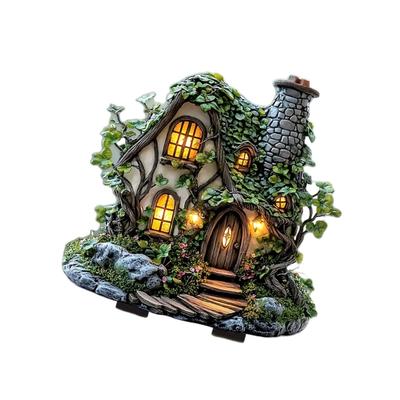 Leichtes Acryl-Hütten-Ornament, bruchsicher, Miniatur-Acryl-Hütten-Stecker für Terrassen, Balkone, Gartendekoration