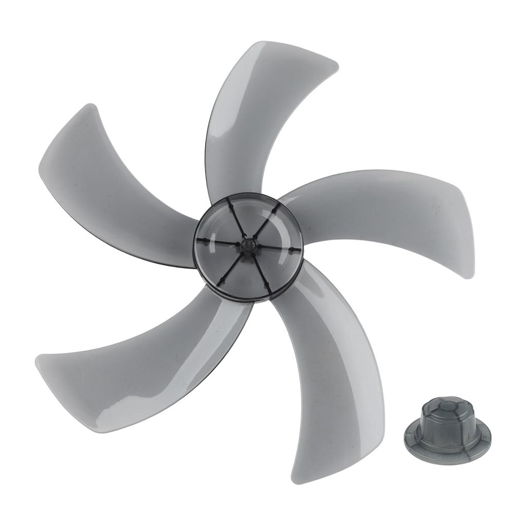18 Inch Fan Blade for Pedestal Fans Five Leaf PP Plastic Design with Nut Cover for Reliable Cooling and Easy Installation