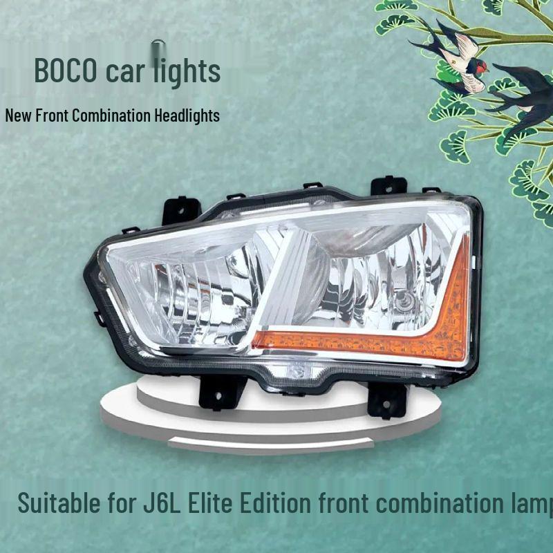 Jiefang J6L Elite Navigator Edition Headlight Assembly - Modified Parts, New Original, Green Pass