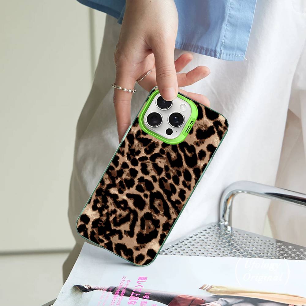 Leopard Cheetah Print Phone Case For IPhone 17Air 16 15 14 13 12 11 Pro Max Plus Color Anti Fall Cover