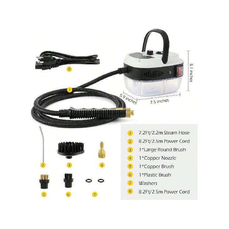 

2500 Вт Ручная машина для мойки автомобилей Высокотемпературный паровой очиститель Бытовая UK Plug