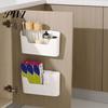 Wall-mounted Storage Box 2Pcs Wall-Mounted Kitchen Organiser Easy-clean Plastic Organizer Space-saving Container for Home Bathroom