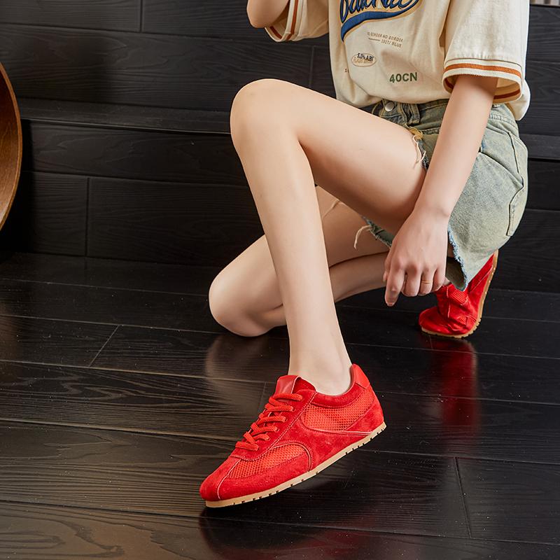 Women's Sneakers Mesh  Summer German Training Shoes for Women Large Size Flat Female Shoes