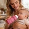 Taza con Boquilla de Oso con Marcas Taza con Pajita de Silicona para Bebés 8oz Botella Transparente para Beber Leche y Zumo Entrenamiento