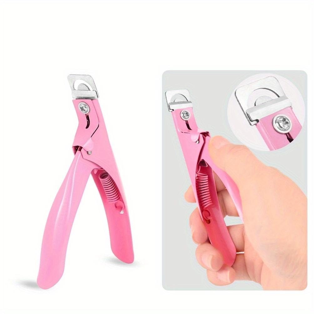 1 Stück Professioneller Nagelkapselschneider U-förmiger Falscher Acryl-Nagelspitzenschneider Edelstahl Schneid-Trimmer Maniküre Schere