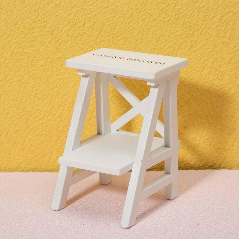 

1: 12 Кукольный дом Домашняя мебель Европейский винтаж Мебель для полок белый