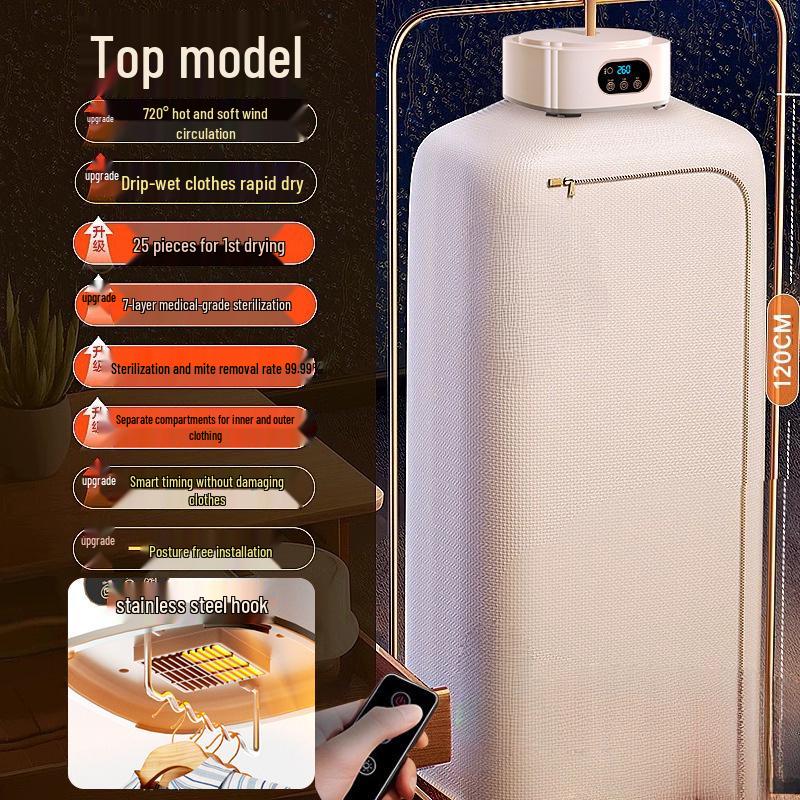 Portable 2025 Household Clothes Dryer: Compact, Folding, Air-Drying Machine for Dormitories