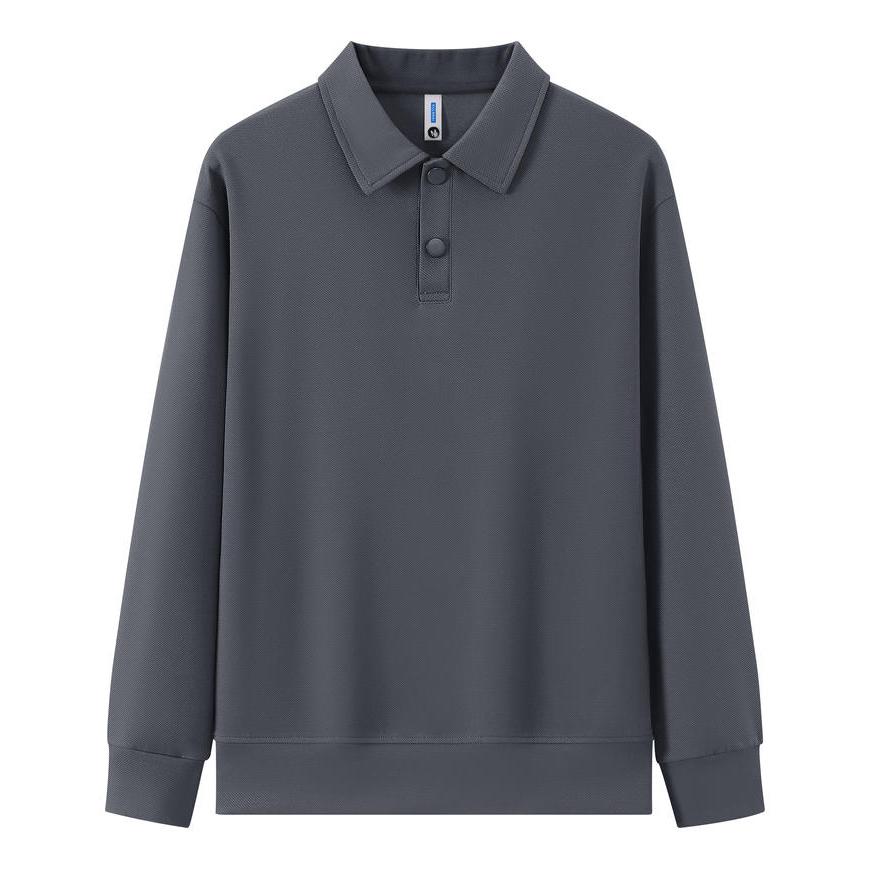 Деловой повседневный свитер-поло для активного отдыха, осенний однотонный толстовка с капюшоном и длинными рукавами, наряд для пары, мужская и женская модная толстовка с капюшоном, бутик-топ S серый