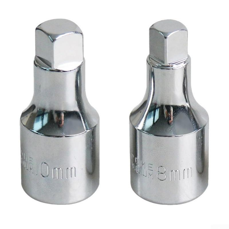 1pc Alloy Steel Oil Pan Drain Plug Tool - 8/10mm for Renault Peugeot L8T3 New Model (40/55/59mm Length)