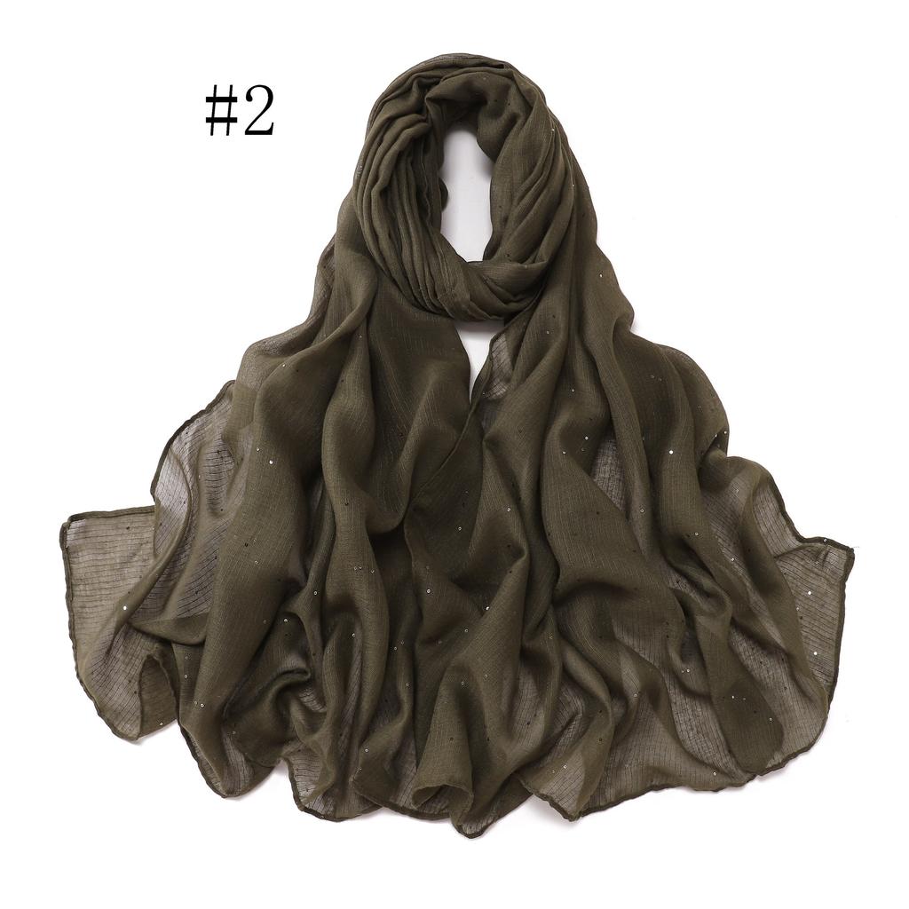 New Shiny Rayon Hijab Scarf For Woman Muslim Hijabs Shawls Cotton Linen Headband Fashion Long Wraps Female Islam Turban Scarves
