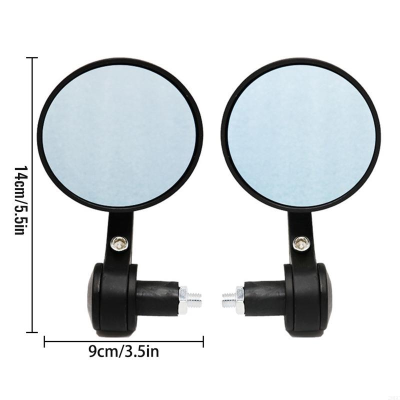 28GC 2Pcs Universal 7/8" Round Handlebar Rear Mirrors Motorcycle Rearview Mirror