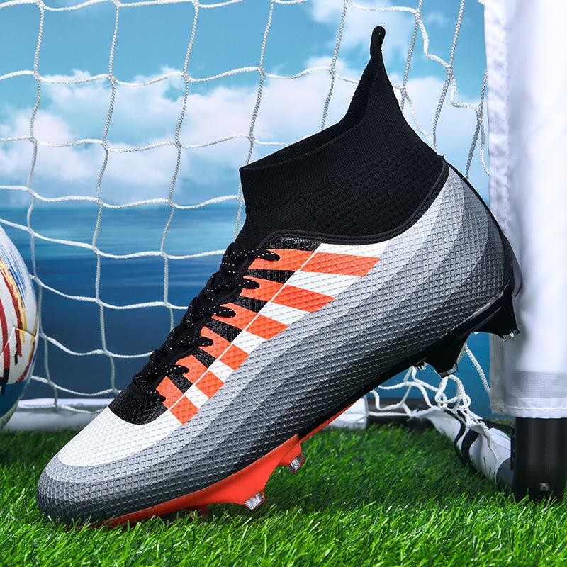 New football shoes men's and women's adult high-top long nails AG youth broken nails TF professional competition training shoes