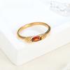 Mini Goose Egg Zircon Ring Women's Fashion Light Luxury Stacked Ring, Titanium Steel Electroplated Jewelry